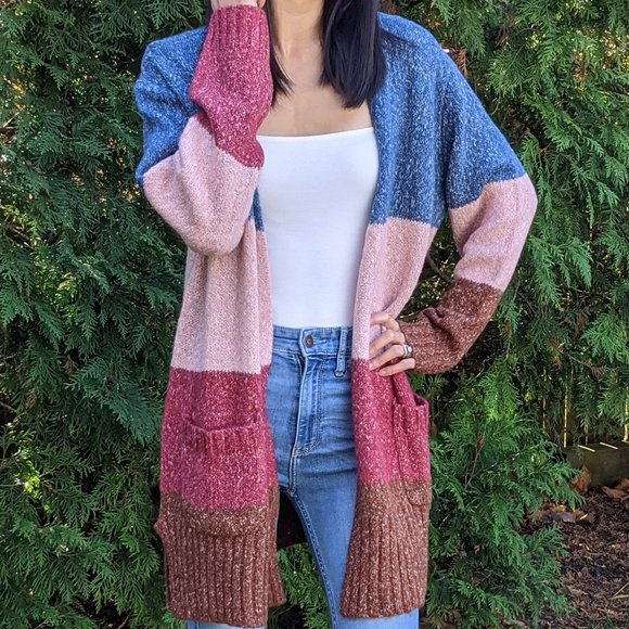 Chase Your Dreams Striped Colorblock Cardigan - Picture 2 of 5